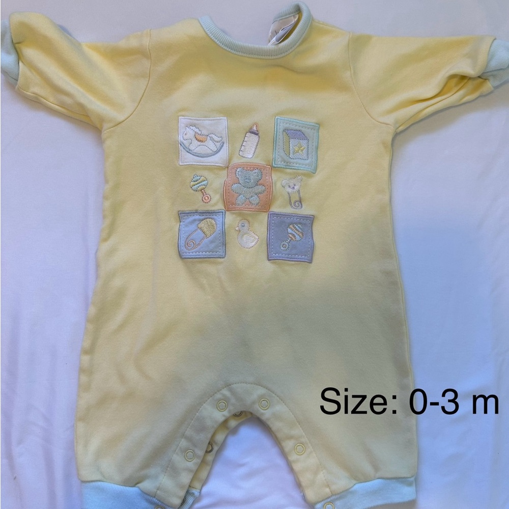 Healthtex Yellow and Blue Footies One Piece